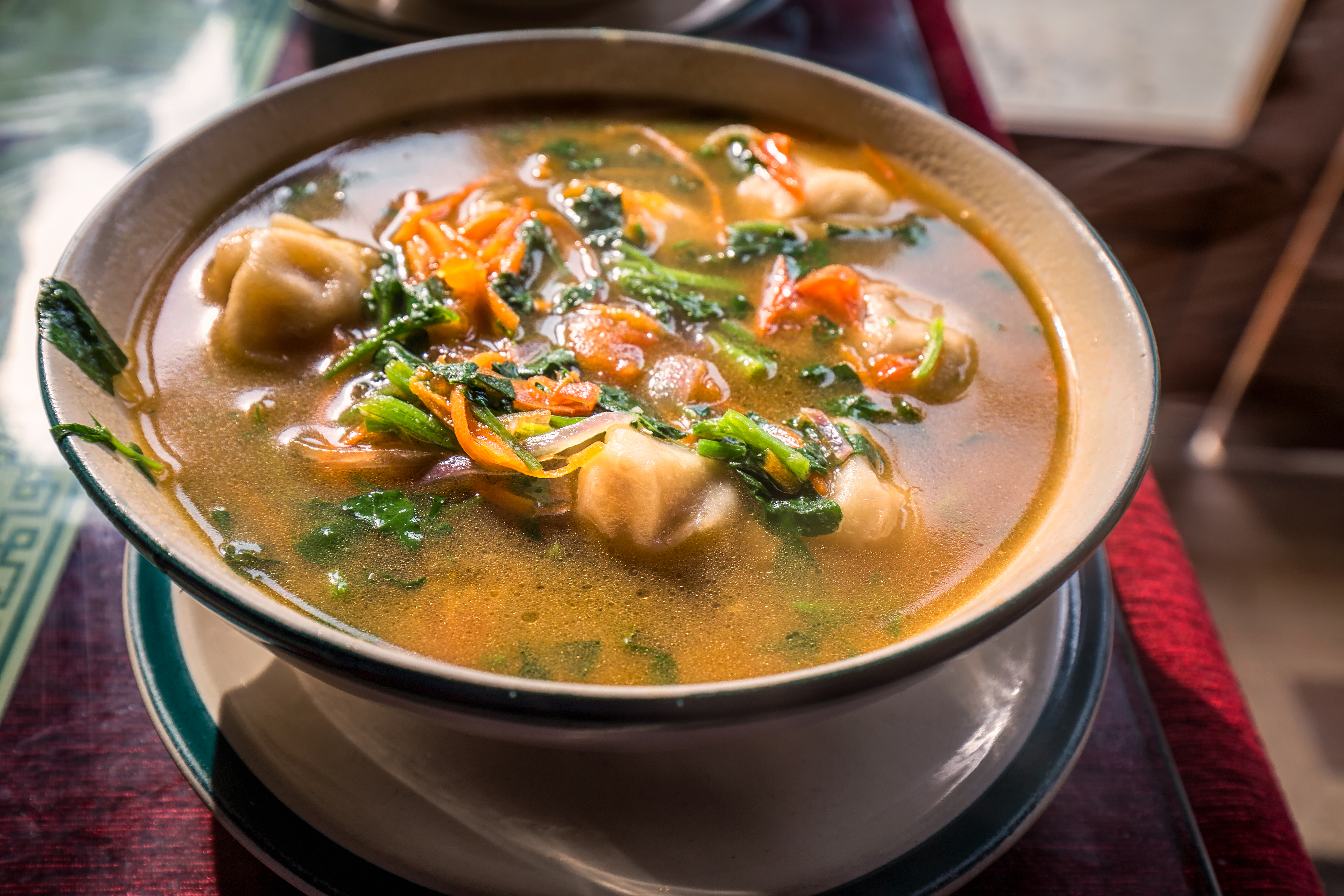 Soup with dumplings