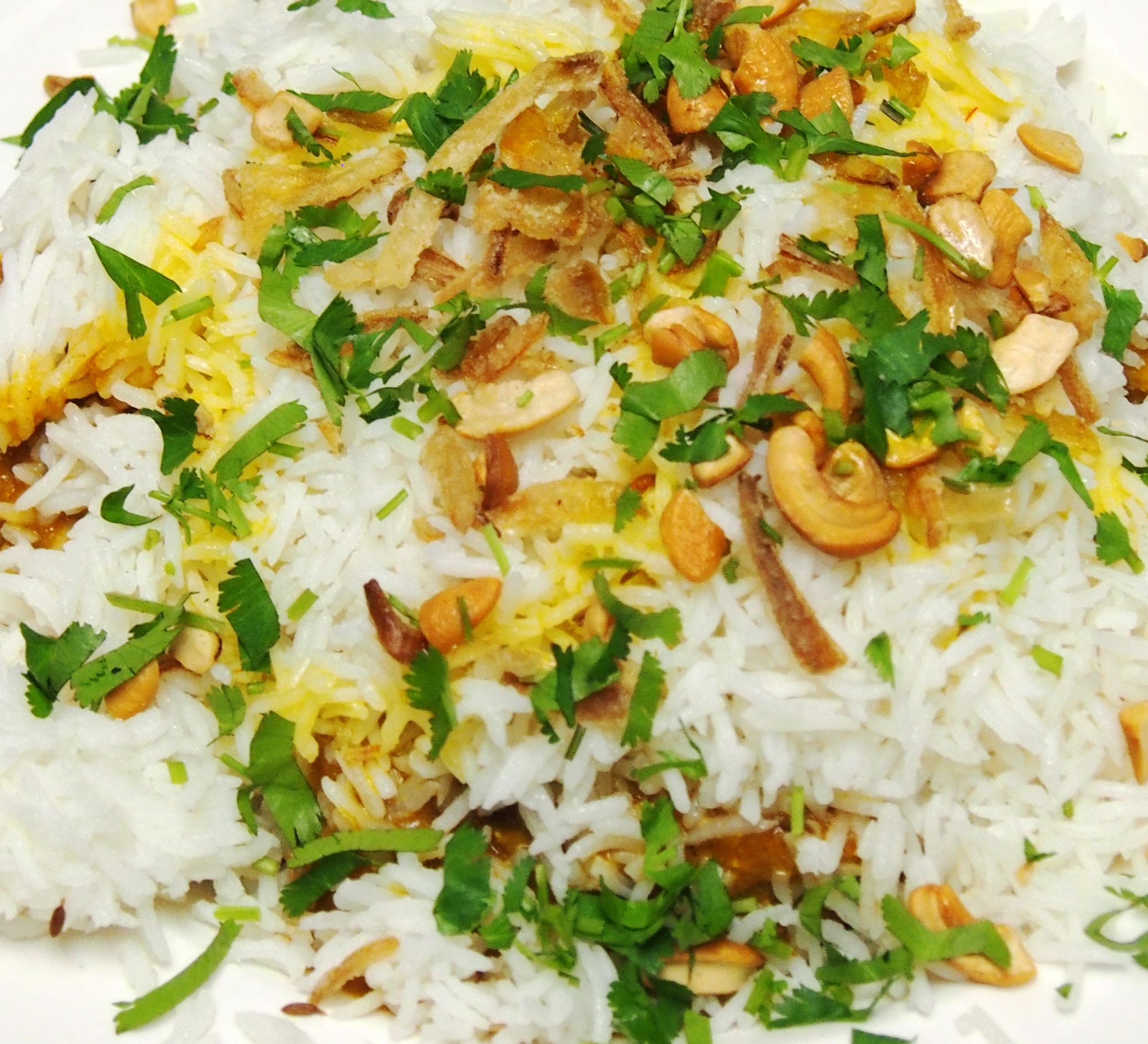 Biryani serving rice